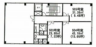 神田神保町二丁目ビル6F 間取り図