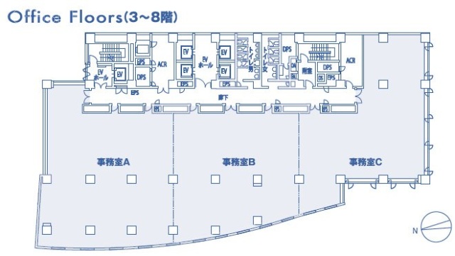 青葉六本木ビル8F 間取り図