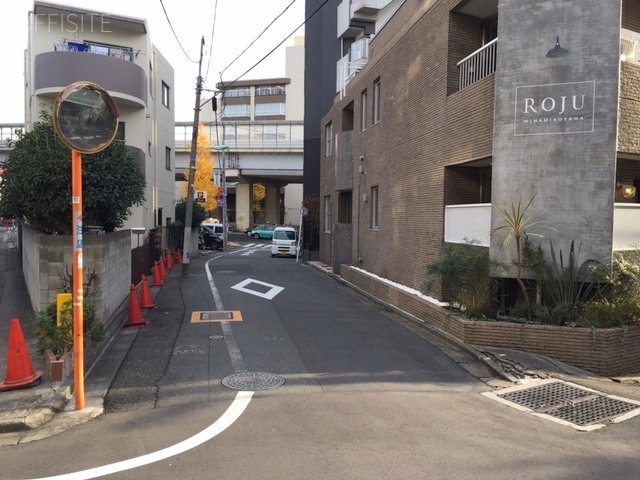 ロジュミナミアオヤマ ビル前面道路