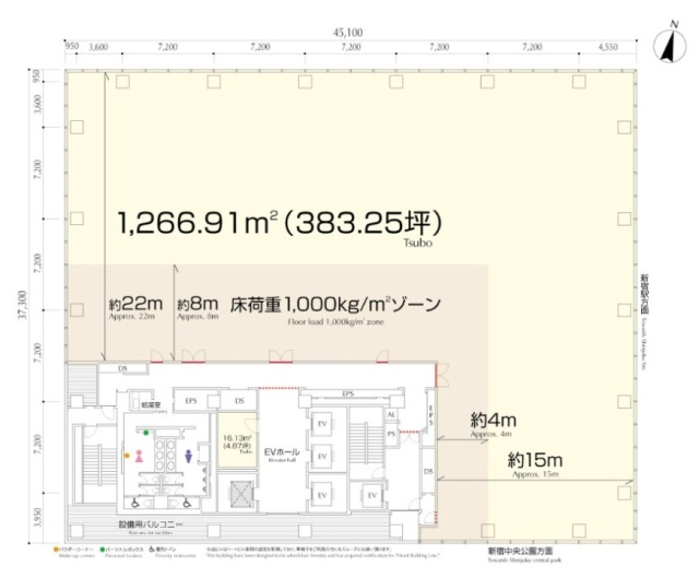 住友不動産新宿セントラルパークビル14F 間取り図