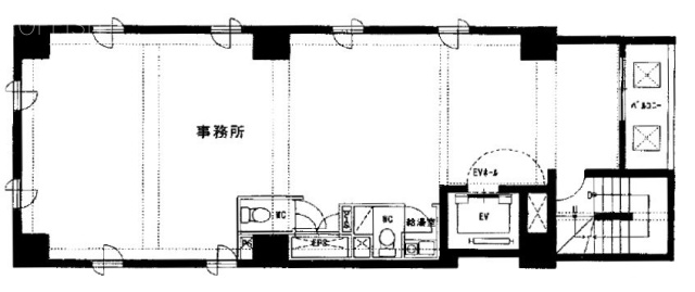 サンキビル3F 間取り図