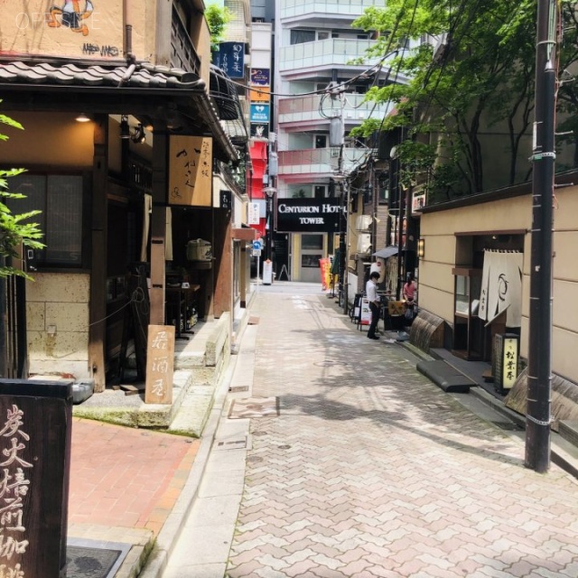 バルビゾン44　ビル前面道路