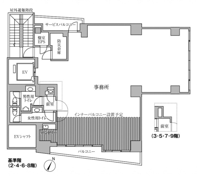 VORT神保町Ⅳ2F 間取り図