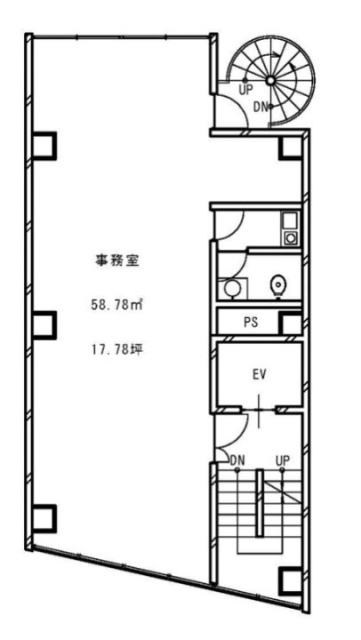 新宿伊藤ビル7F 間取り図