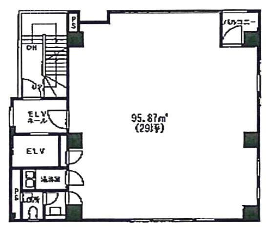 清水ビル1F 間取り図