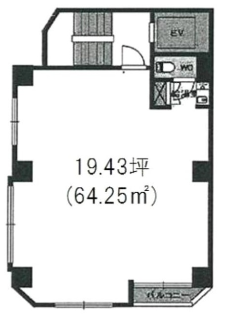 日本橋243ビル5F 間取り図