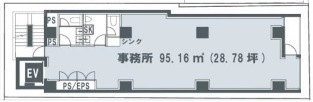 (仮)京橋2丁目プロジェクトビル6F 間取り図