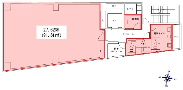 サンブリッジ九段ビル9F 間取り図
