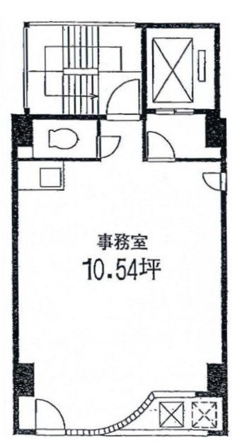 白鳳ビルB1F 間取り図