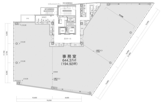 仮)小田急不動産西新宿7丁目計画ビル701 間取り図