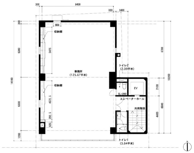 ザ・パークレックス小網町第2ビル5F 間取り図