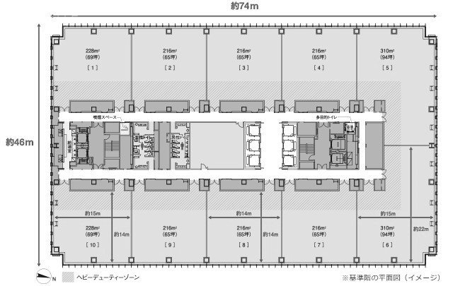 JRゲートタワー43F 間取り図