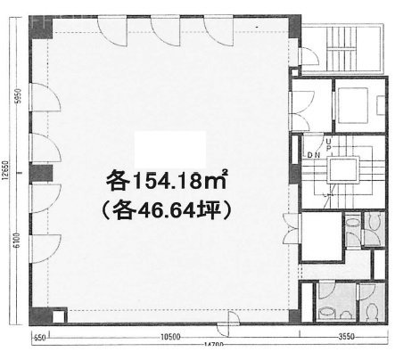 朝日新宿ビル6F 間取り図