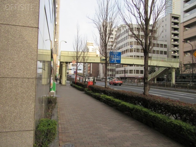 カスタリア新富町 ビル前面道路