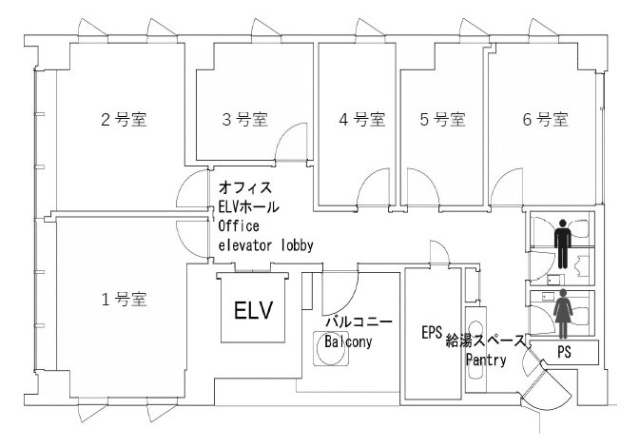 エキスパートオフィス渋谷406 間取り図
