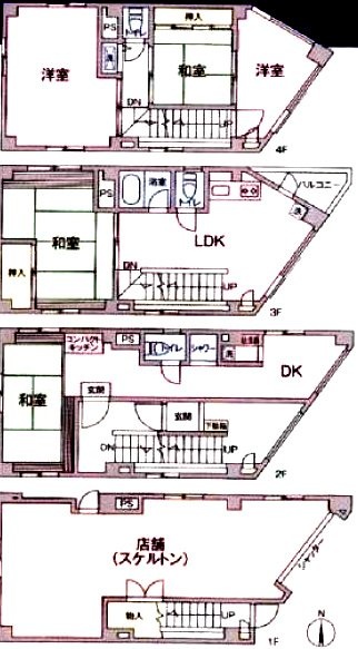 新宿舟町ビル1F 間取り図