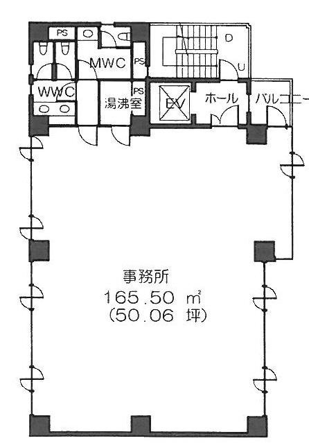 岡田ビル5F 間取り図