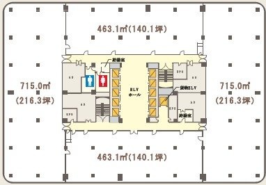 東京交通会館ビル722 間取り図