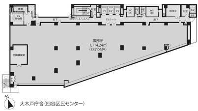 大木戸庁舎ビル6F 間取り図