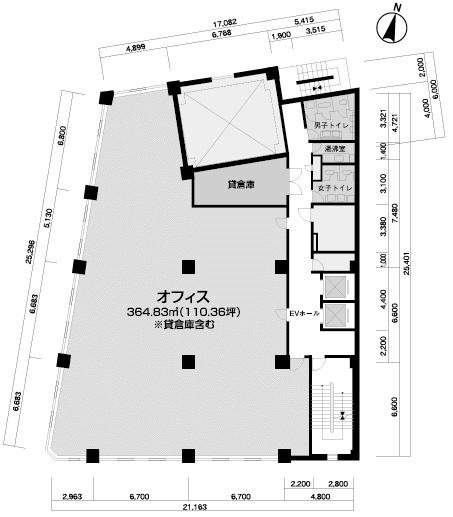 渋谷たくぎんビル5F 間取り図