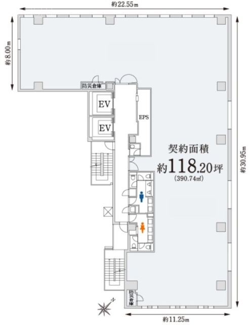 Daiwa日本橋馬喰町ビル2F 間取り図