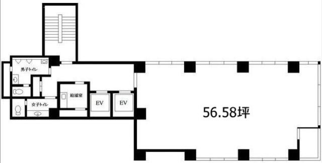 日本工築2号館ビルB1F 間取り図