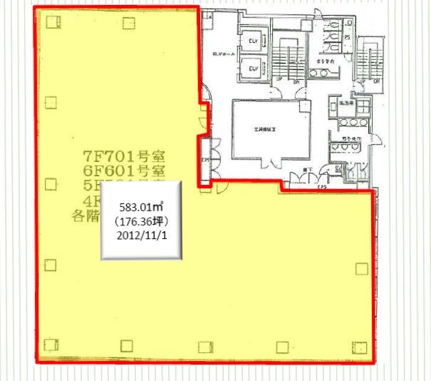 茅場町ブロードスクエア701 間取り図