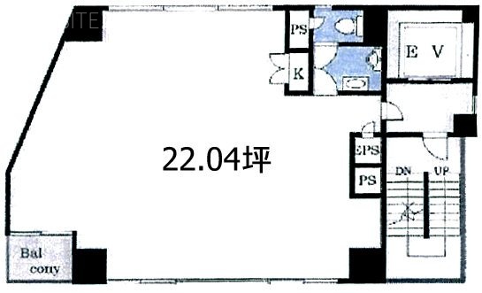 ツクド岡本ビル7F 間取り図