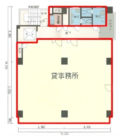 鈴仙ビル6F 間取り図