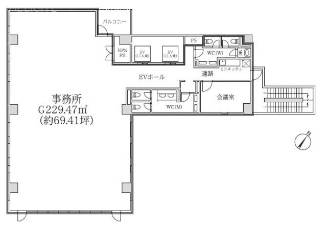 CIRCLES日本橋小伝馬町8F 間取り図