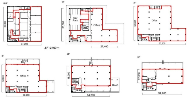 TK錦糸町ビルB1F～5F 間取り図