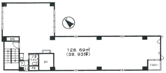 ハニー堀留ビル2F 間取り図