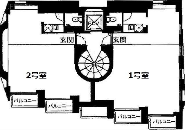 第2スカイビル10F 間取り図