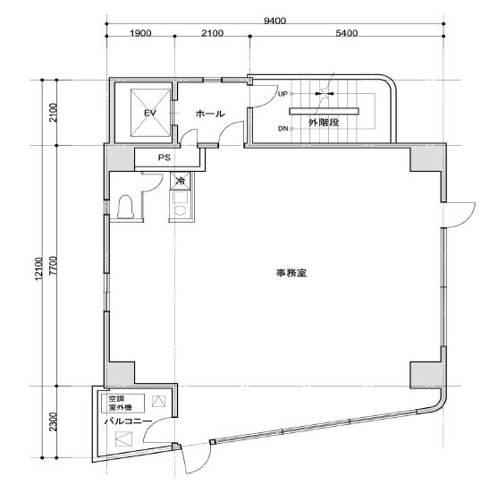 エイケイエス八丁堀ビル3F 間取り図