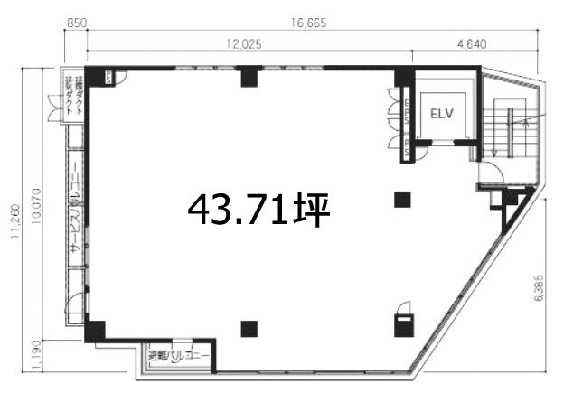 デリス横浜ビル4F 間取り図