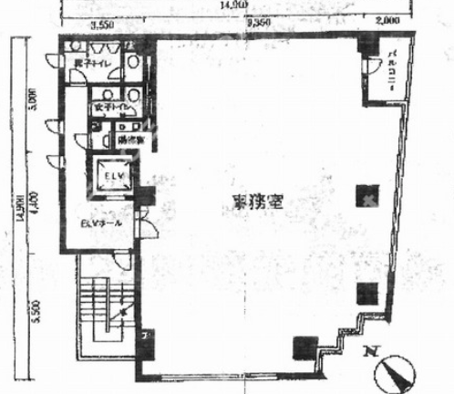 フジタ人形町ビル4F 間取り図