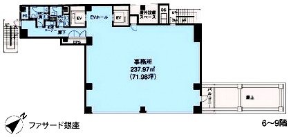 ファサード銀座3F 間取り図