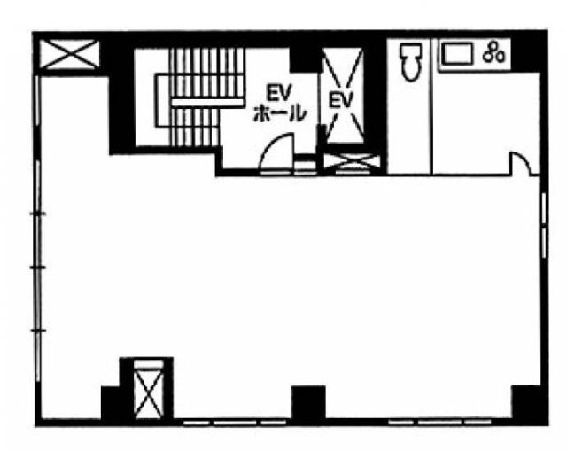 芝浦Kビル3F 間取り図