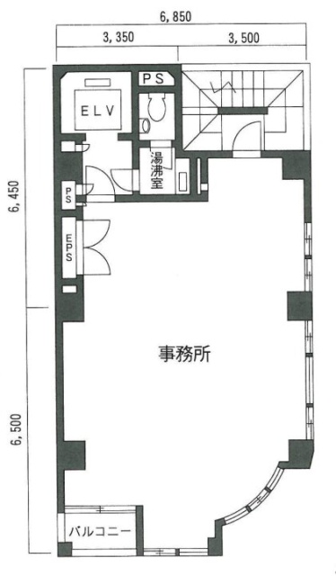 虎ノ門倉並ビル5F 間取り図
