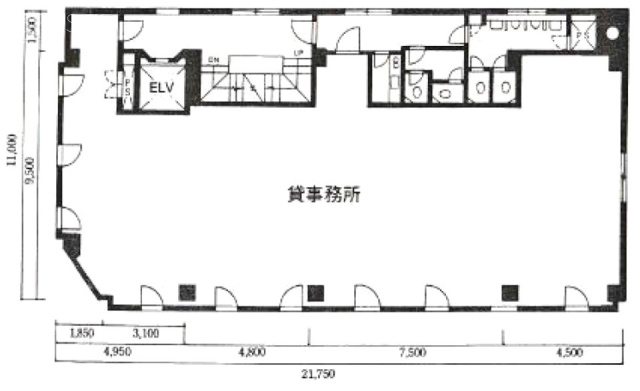 長谷川ビル2F 間取り図