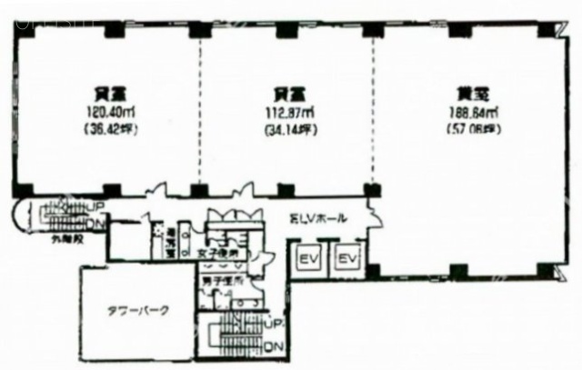 朝日生命王子ビル7F 間取り図