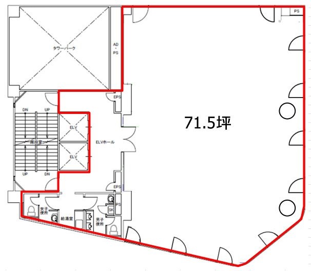 新宿北西ビル3F 間取り図