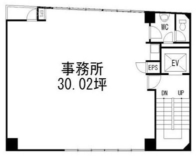 W2 KODENMACHOビル2F 間取り図