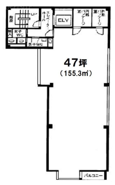 西新宿ユニオンビル6F 間取り図
