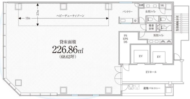 PMO日本橋三越前4F 間取り図