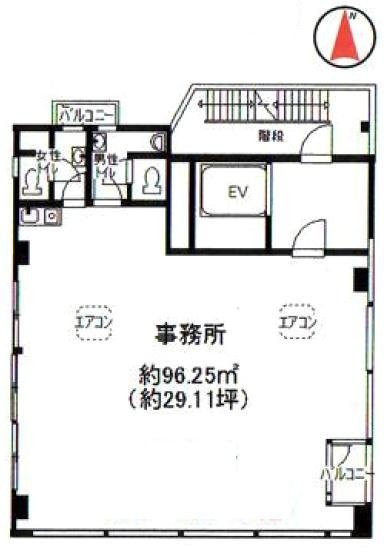 西新宿アイコービル2F 間取り図