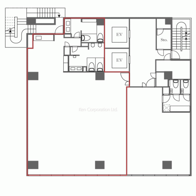 BIZCORE日本橋8F 間取り図