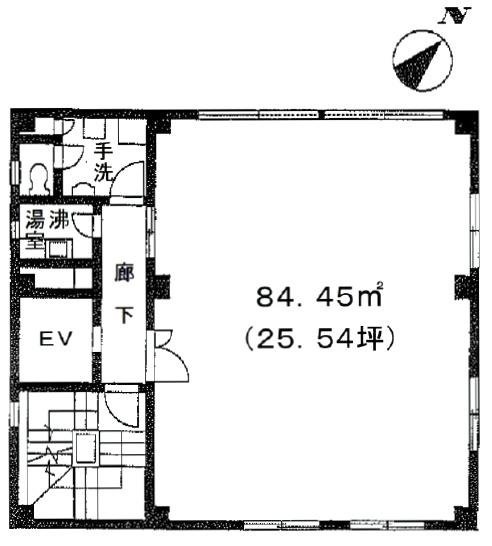 淡路建物ビル4F 間取り図