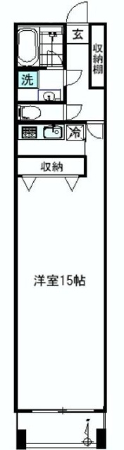 月村マンション29ビル402 間取り図