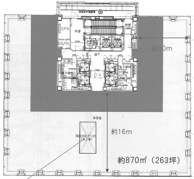 六本木一丁目北プロジェクトビル2F 間取り図